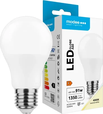 Obrázok produktu pre Modee Lighting LED žiarovka E27 13W 4000K A60 (91W)
