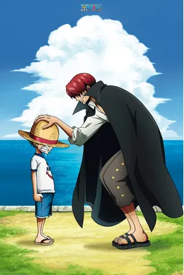 Produktbild von One Piece - Shanks & Luffy - Anime Plakat Poster Druck Grösse 61x91,5 cm
