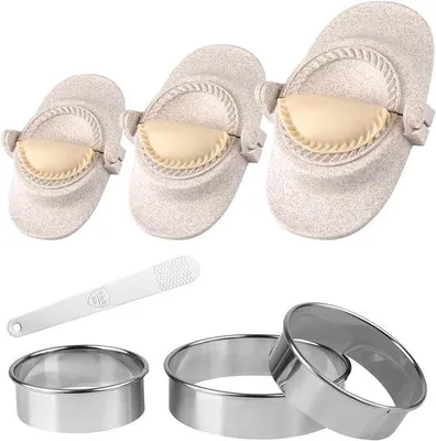 Produktbild von Famanu Dumpling- und Ravioli-Maker Set mit 3 Größen für Teigtaschen