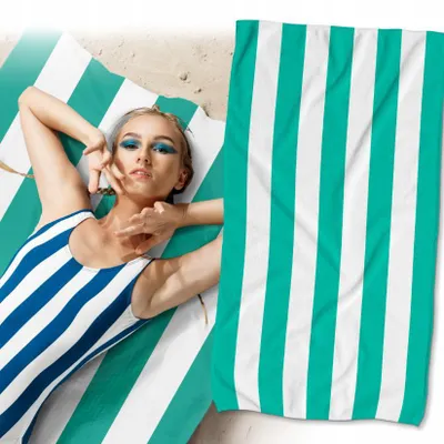 Produktbild von Türkis Strandtuch Mikrofaser – Schnelltrocknendes Badehandtuch & Reisehandtuch – Leicht & Kompakt