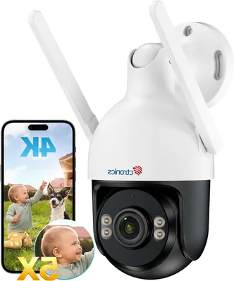 Image de Caméra de sécurité 4K Wi-Fi – Zoom 5x – Détection de mouvement et vision nocturne en couleur