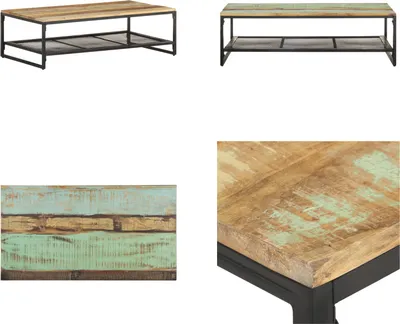 Immagine prodotto di vidaXL Tavolino 110x60x35 cm Legno massiccio riciclato - Tavolino - Tavolini - Tavolino legno - Tavolini legno