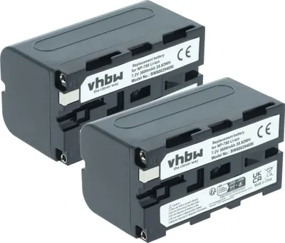 Produktbild von vhbw 2x Akku kompatibel mit Sony GV-D200, GV-D800, GV-A500, DSR-PD100A, GV-A500E, HDR-AX2000 Videokamera Camcorder (3600 mAh, 7,2 V, Li-Ion)