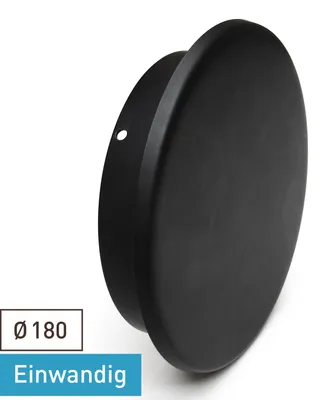 Produktbild von Raik Basic Blindklappe 180mm schwarz für Rauchrohr / Ofenrohr