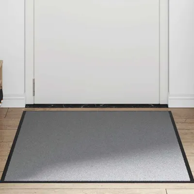 Image de vidaXL Paillasson Gris 90x150 cm