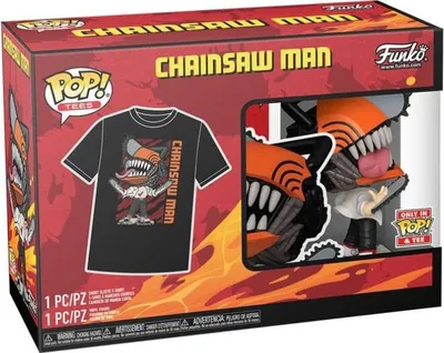 Image de Figurka Funko Pop! Chainsaw Man Leaping z zestawem T-shirt - winylowa kolekcja