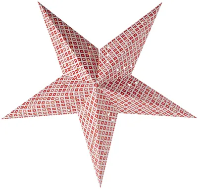 Papier-Weihnachtsstern, rot/weiß, 60 cm, 20 LEDs, 24 V, Innen