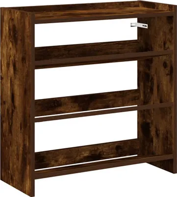 Obrázok produktu pre vidaXL Stojan na topánky smoke oak 60x25x62 cm materiál na báze dreva