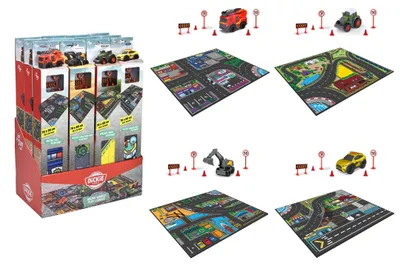Immagine prodotto di Simba Dickie Vertr. GmbH&Co.KG SPIELTEPPICH MICRO WORLD +FAHRZEUG