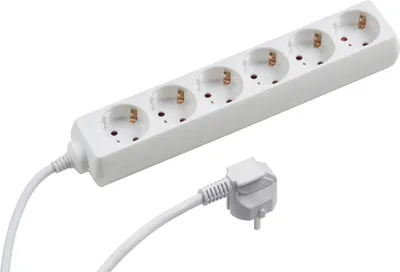 Produktbild von Meister Steckdosenleiste 6-fach - 5 m Kabel - weiß - Kunststoffleitung - IP20 Innenbereich