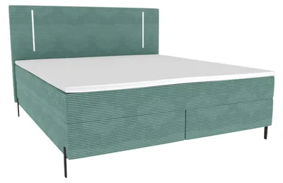 Produktbild von Boxspringbett Titan mit Bonnell-Federkernbox, Taschenfederkernmatratze und gepolstertem Kopfteil