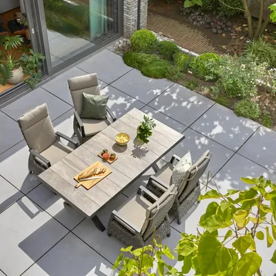 Produktbild von Siena Garden Sincro / Corido Gartenmöbel-Set 5tlg. Grau inkl. Auflage für 4 Personen