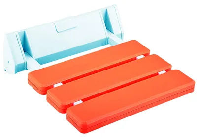 Immagine prodotto di Solidchoice - Sedia da doccia pieghevole, da fissare a parete, colore arancione