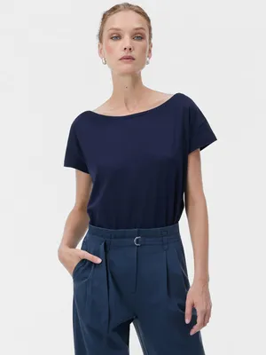 Produktbild von Orsay Dunkelblaues Damen-T-Shirt mit kurzen Ärmeln M