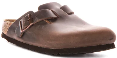 Produktbild von Birkenstock Boston Bs In Dark Brown | Narrow Fit – 5.5 UK - 39 EU - 8/8.5 F US / Dark Brown