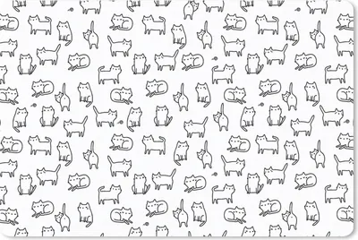 Produktbild von MuchoWow® Mauspad Mousepad Mädchen - Katze - Muster - Mädchen - Kinder - Kinder 27x18 cm - Mousepads - Maus Mat - Pad - Mausunterlage - Büroartikel - Desk Matten