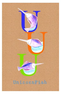 Poster ABC Animal U, 50x70 cm, Kunstdruck, ohne Rahmen