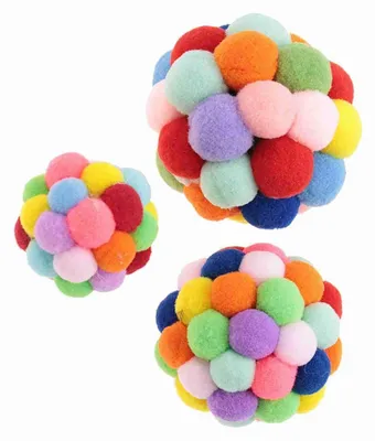 Immagine prodotto di Giocattolo interattivo in peluche a forma di palla con campanello, adatto a cani e gatti