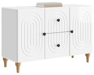 Image de Meuble TV Blanc brillant 89 x 34,5 x 60 cm Bois d'ingénierie