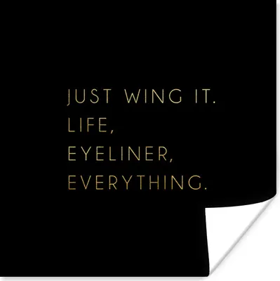 Produktbild von MuchoWow® Poster Zitat - Motivation - Gold - Schwarz 100x100 cm - Babyzimmer