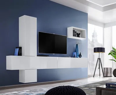 Produktbild von Wohn Zimmer TV-Ständer Designer Komplett Set Wandregal Modern Möbel