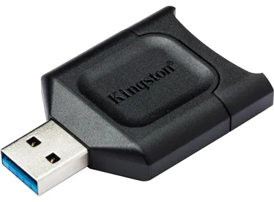 Imagen del producto de Lector de tarjetas Kingston MLP, USB 3.2 Gen1, para tarjetas SDHC/SDXC, venta al por menor