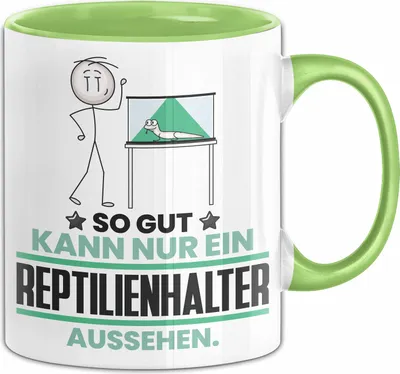 Produktbild von Reptilienhalter Geschenk Tasse So Gut Kann Nur Ein Reptilienhalter Aussehen Geschenkidee Kaffee-Becher (Grün)