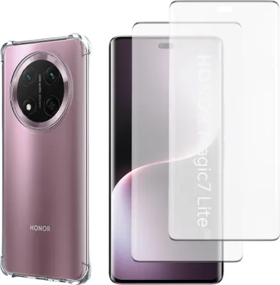 Image de Housse antichoc pour Honor Magic 7 Lite 5G et 2 protections d'écran en verre trempé Phonillico®