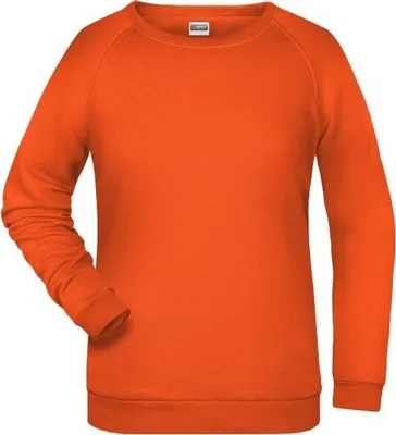 Produktbild von Rundhals-Sweatshirt mit Raglanärmeln für Damen orange, Gr. S
