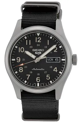 Produktbild von SEIKO Herren Automatik Armbanduhr aus Edelstahl mit Nylon Band - 5Sports - SRPG37K1