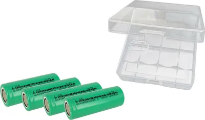 Obrázok produktu pre 4x 2250mAh skutočná kapacita 18500 batérie Accu, s úložnými boxmi