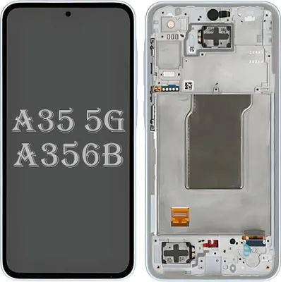 Produktbild von Original Samsung Galaxy A35 5G A356B AMOLED Display Touchscreen Bildschirm Rahmen Ice Blau & Werkzeug