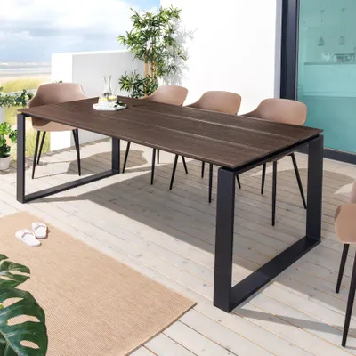 Produktbild von riess-ambiente Gartentisch FLOATING 210cm braun schwarz Aluminium wetterfest Outdoor