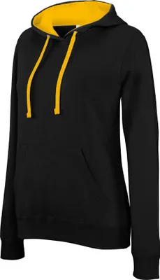 Produktbild von Kariban UNI Hoodie Kapuzenpullover Pullover Sweatshirt Sweatjacke, Größe:S, Farbe:Black/Yellow