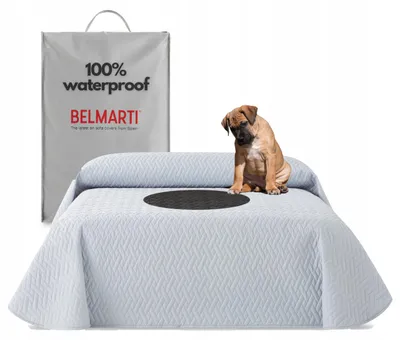 Produktbild von Belmarti Tagesdecke wasserabweisend Teflon 230x270 cm Steppdecke Grau
