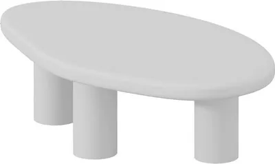 Produktbild von Couchtisch Tavares - 120x70x40cm - organische Form - ecru