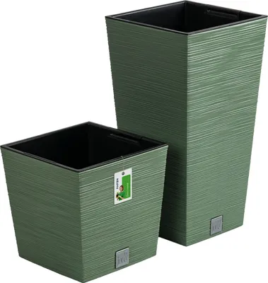 Produktbild von Blumentopf Pflanzkübel FURU Square Balkonkasten Blumenkübel Grün