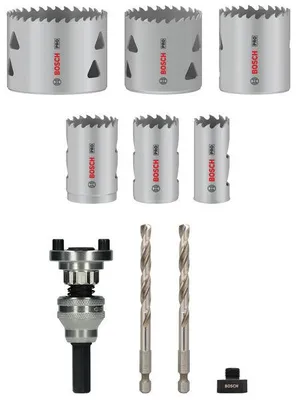 Productafbeelding van PRO Multimateriaal gatenzaagset met Q-Lock bevestigingssysteem, 10-delig.