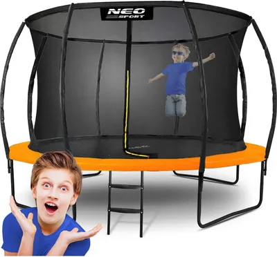 Produktbild von Profiliertes Gartentrampolin 12 Fuß/374 cm mit Neo-Sport-Innennetz