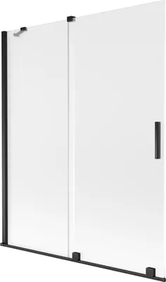 Immagine prodotto di Mexen Velar paratia vasca da bagno a 2 ante scorrevole 140 x 150 cm, opaco, nero - 896-140-000-31-70