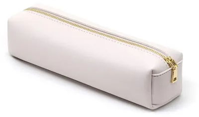 Image de Étui à stylos en cuir, grande capacité, étui à stylos en cuir synthétique (PU), étui à stylos pour l'école (beige)