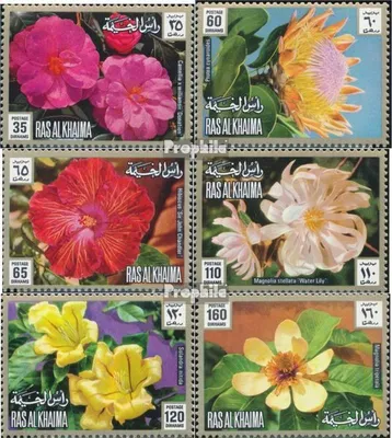 Produktbild von Briefmarken Ras al Chaima 1972 Mi 859A-864A (kompl.Ausg.) postfrisch Blumen
