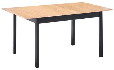 Zdjęcie produktu dla BELIANI Stół do jadalni jasne brąz z czarnym sosna rozkładany blat 90x120/150 cm kuchenny