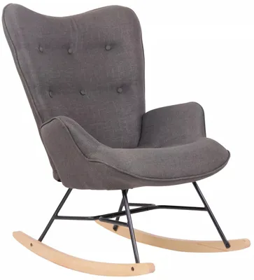 Produktbild von In And OutdoorMatch Schaukelstuhl Madie - Dunkelgrau - Stuhl - Madies - 62 x 55 cm - 100% Polyester - Luxus Madie