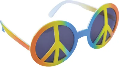 Produktbild von Regenbogen Hippie Friedensbrillen Kostümzubehör