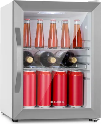 Produktbild von Klarstein Beersafe Crystal White Bierkühlschrank, Getränkekühlschrank mit Glastür, Kühlschrank, Flaschenkühlschrank mit 33 Liter