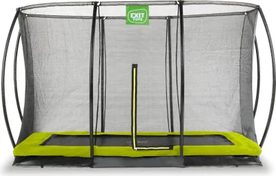 Produktbild von EXIT Silhouette Trampolin 214x305cm, mit Sicherheitsnetz, Bodentrampolin, Rechteckig, für Kinder, Grün