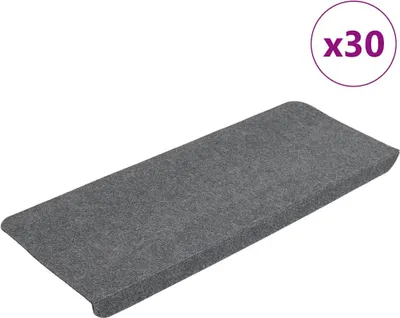 Immagine prodotto di Tappetini Autoadesivi per Scale 30 pz Grigi 65x24,5x3,5 cm