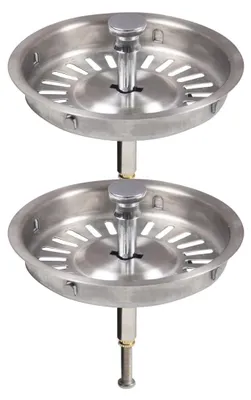 Image de Bouchon de vidange de 92 mm pour anciens éviers, 2 bouchons à tamis de 9,2 cm, qs229c002*2-U