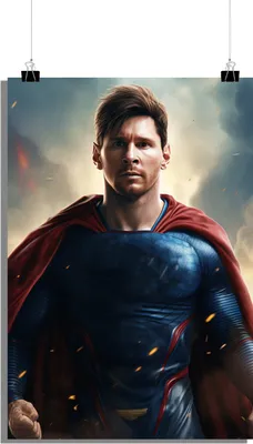 Zdjęcie produktu dla Plakat Lionel Messi - Plakat piłkarski - Plakat superbohatera - 51x71cm - Idealny do oprawienia w ramkę